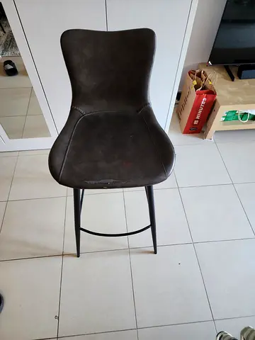 Used Modern Grey bar stool Chair with Metal Legs
