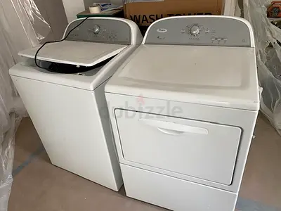 Whirlpool Washer and Dryer Set - Top Load Washer + Front Load Dryer, Perfect Working Condition