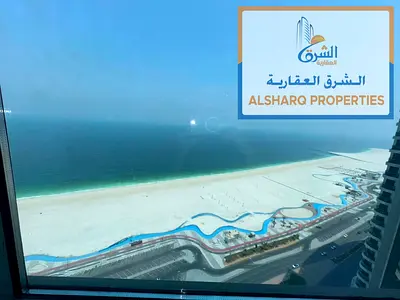 شقة 3 غرف وصالة بإطلالة بحرية كاملة في أبراج كورنيش عجمان، مفروشة أو بدون فرش، 120,000 درهم على 4 دفعات