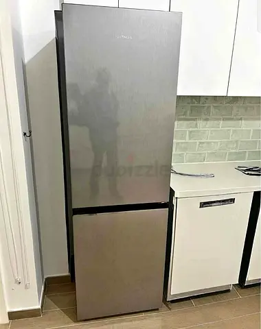 Hitachi Stainless Steel Bottom Freezer Refrigerator - Good Condition