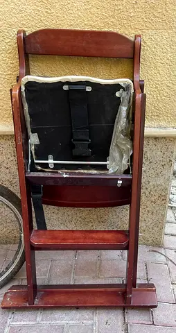 Wooden High Chair for Baby – Foldable / Vintage Finish