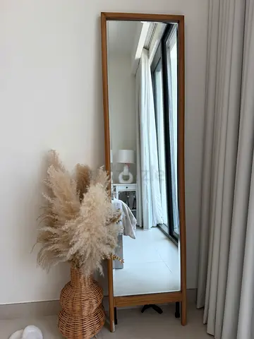 Full Length Standing Mirror with Wood Frame