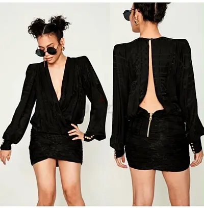 BALMAIN x H&M 100% Silk Jacquard Mini Dress – EU 36 / US 6