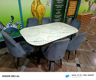 Six chair dining table