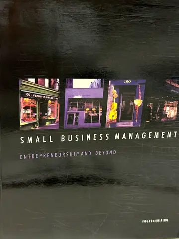 Small Business Management: Entrepreneurship and Beyond – 4th Edition

ISBN: 9780618999361