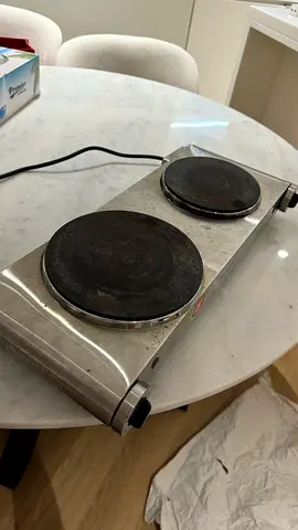 Portable double hot plate electric stove