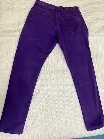 Kiton Napoli Purple Cotton Jeans – Size 34
