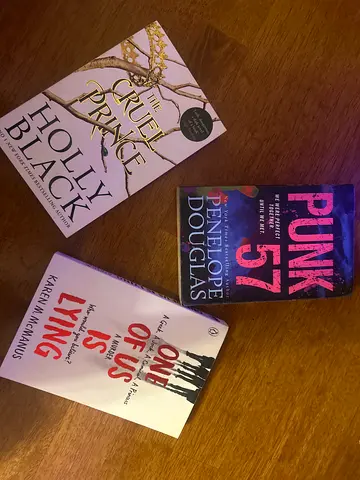 Set of 3 Paperback YA/Thriller Novels — The Cruel Prince, Punk 57, One of Us Is Lying