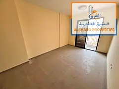 First tenant in Al Jurf: 3 master bedrooms, 3 bathrooms, balcony with open view, easy access to Shar