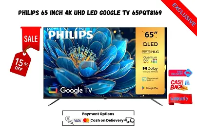 Philips 65 Inch 4K UHD LED Google TV 65PQT81690-Free delivery-Free wall mount