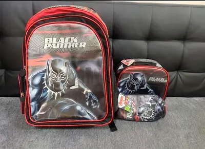 Brand New Marvel Black Panther Sigma Brand 3 pieces School Bagpack set