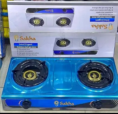 Sakha 2-Burner Stainless Steel Gas Stove - Blue (Like New)