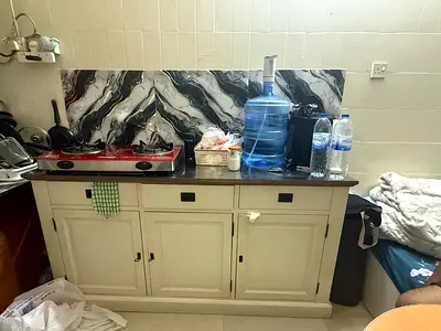 Large Off-White Kitchen Sideboard Cabinet