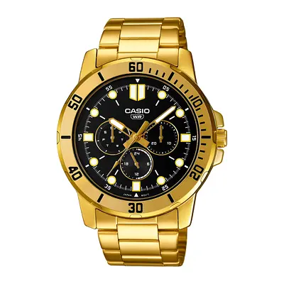Casio MTP-VD300G-1EUDF Gold Men's Analog Sport Watch - Stainless Steel Bracelet