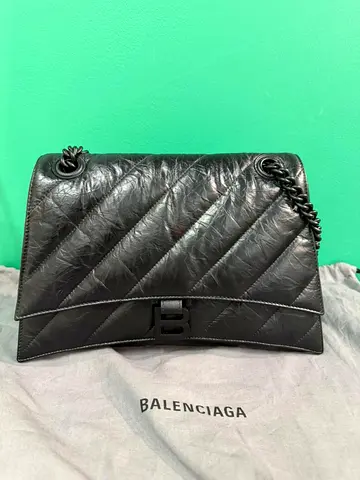 Balenciaga Crush Chain Bag Medium Black