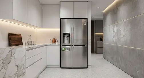 LG Latest Model Side-by-Side Fridge Freezer – Inverter Linear Compressor | 90cm Width
