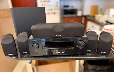 Polk Audio 5.1 + Denon AV Receiver – Complete Home Theatre