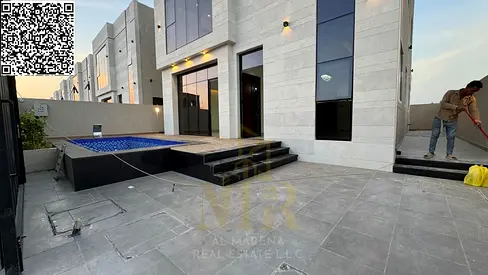 Luxury villa for sale in Al Helio, Ajman | Elegant modern design, spacious areas, and a strategic l