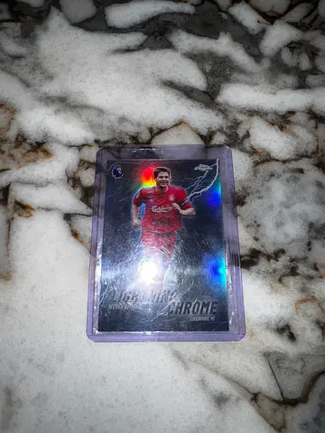 Topps Chrome Premier League Steven Gerrard Lightning Chrome #LC-26 Liverpool⁠