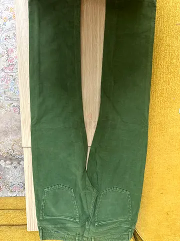 Dark Green Straight-Leg Jeans — Size M, Gently Used