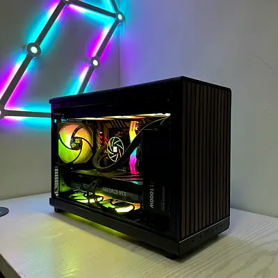 Mini Gaming PC RTX 5070TI Ryzen 7 9800X3D ITX Wood PC