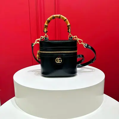 GUCCI Women's Mini Vanity Bag with Bamboo Handle