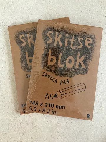 Pack of 2 x A5 Bamboo Acid Free Sketch Pads BRAND NEW