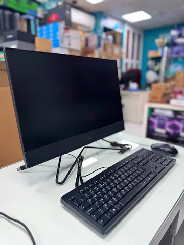 HP 200 G4 22" All-in-One PC with Keyboard & Mouse - Slim Monitor Setup