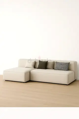 Modern armless 5 seater sofa