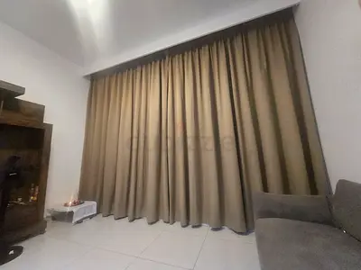 Full-length brown blackout curtains - 3 panels, excellent condition