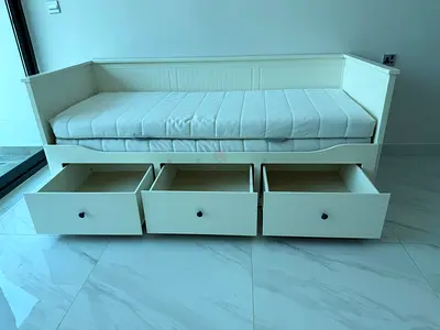 IKEA hemnes daybed frame with two IKEA mattress  Available in excellent condition  Size 80_200cm the