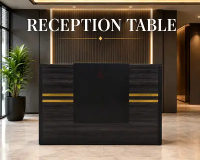 Wenge Reception Table – Modern Reception Table for Office
