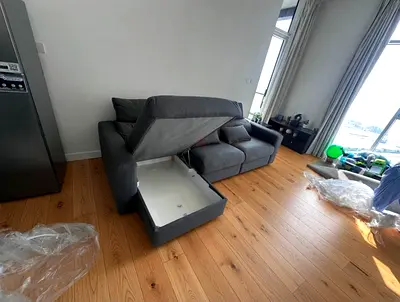 IKEA Eskilstuna sofa bed with storage