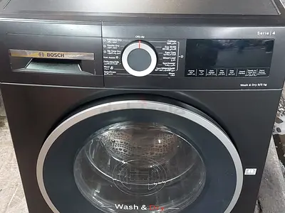 Latest Model BOSCH Series 4 Washer Dryer, 9/5kg, Large LED display, ActiveWater Plus,1400 RPM, Black