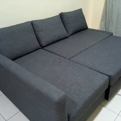 Modern Grey L-Shaped Sofa Bed with storage IKEA