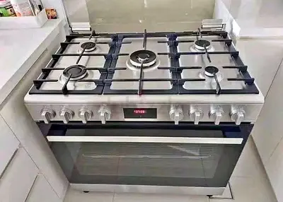 Bosch Stainless Steel 90cm Gas Range Cooker with Large Oven - Good Condition