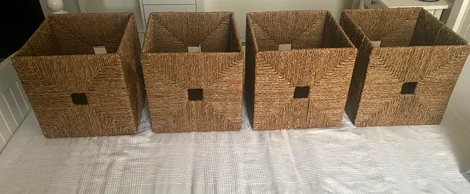 IKEA KALLAX Seagrass Storage Baskets – Set of 4