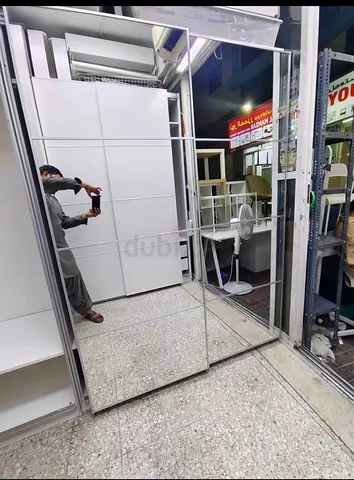 Large Sliding Mirrored Wardrobe - Full Length Closet Doors