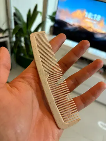 NEW Beige Pocket Comb - Unisex - Premium Static-Free Plastic - Dual Sided