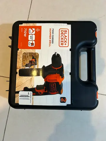 New Black+Decker 710W Corded Hammer Drill with Case