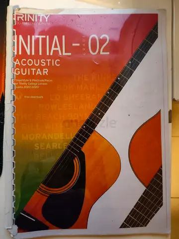 Trinity Initial-02 Acoustic Guitar Grade Book (spiral bound)