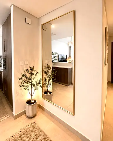 Large Full Length Wall Mirror with Gold Frame