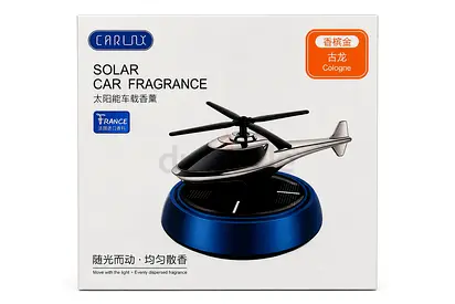 CARLUX Solar-Powered Car Fragrance - Helicopter Design (Cologne)