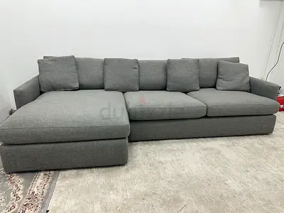 Perfect condition crate&barrel lounge deep lshape sofa