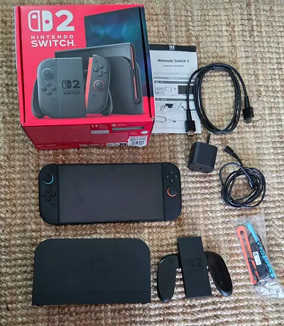 Nintendo Switch 2 console with dock, Joy-Con grip and accessories