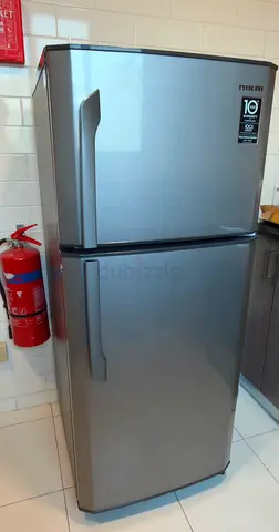 Nikai 2-Door Refrigerator - Silver, Good Working Condition