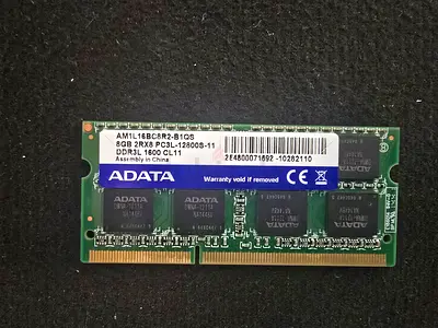 ADATA 8 GB DDR3L 1600MHz SO-DIMM Laptop RAM (8GB 2Rx8 PC3L-12800S)