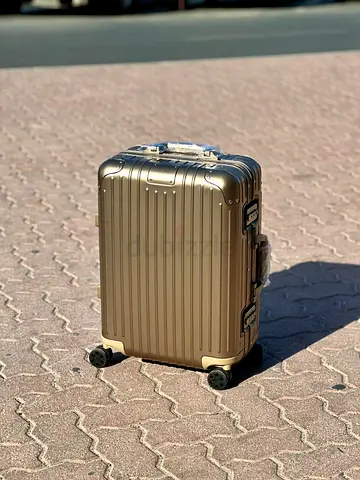 Rimowa cabin suitcase in a titanium