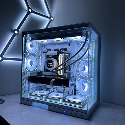 Brand New White RTX 5080 Ryzen 7 9800X3D Gaming PC Rendering PC Desktop PC AI PC
