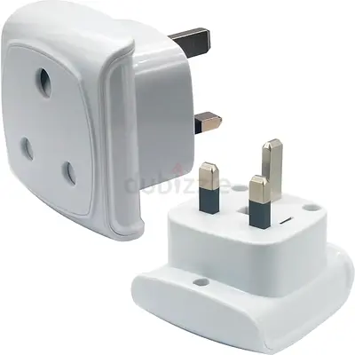 UK 3-Pin Travel Plug Adapter (Type G) - White